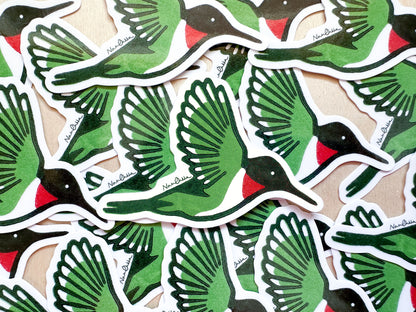 Hummingbird Diecut Sticker