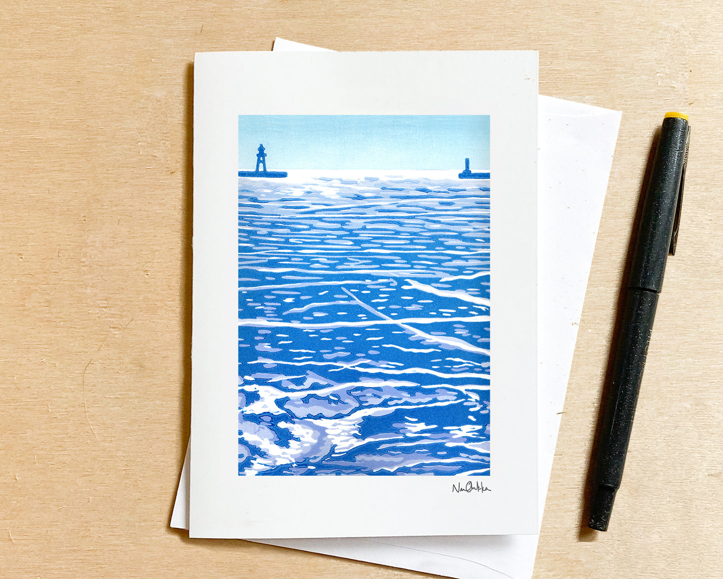 Ice on the Harbor Greeting Card