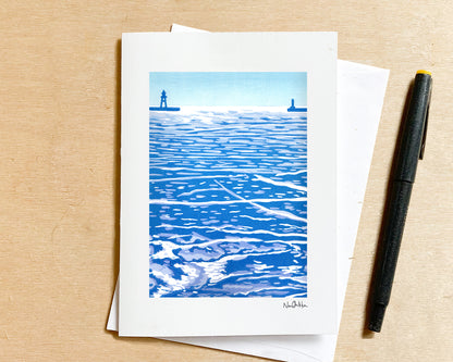 Ice on the Harbor Greeting Card