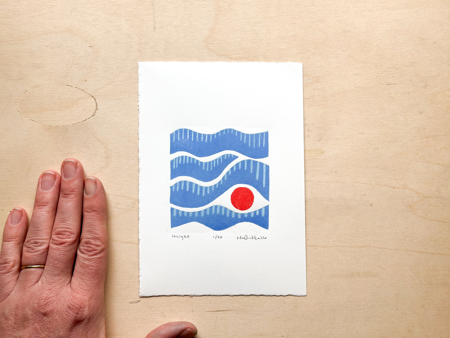 Insight Woodcut Print