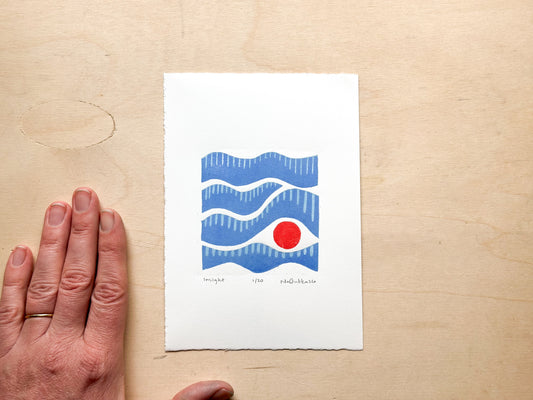 Insight Woodcut Print