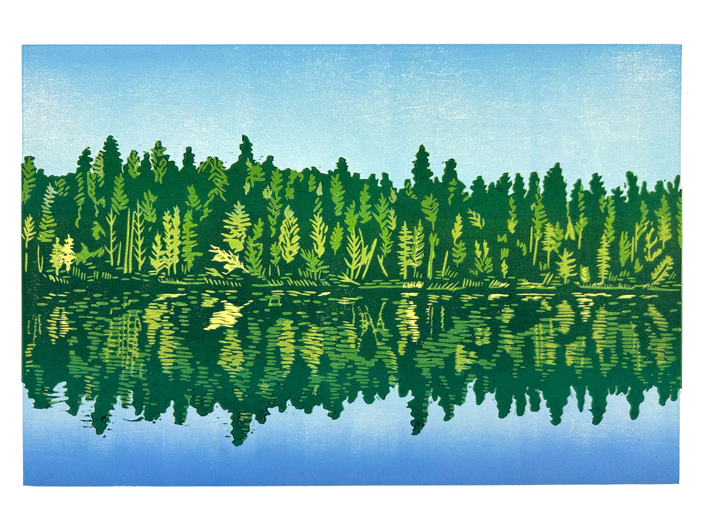 Moment of Reflection Woodcut Print