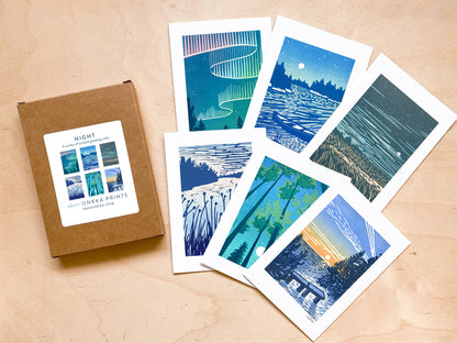 Boxed Set of Night Greeting Cards (6 cards)