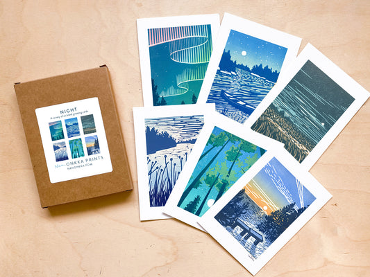 Boxed Set of Night Greeting Cards (6 cards)