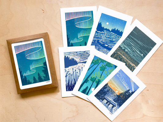 Boxed Set of Night Greeting Cards (6 cards)