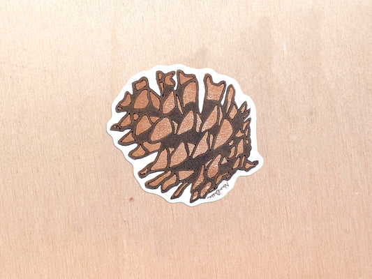 Pinecone Diecut Sticker