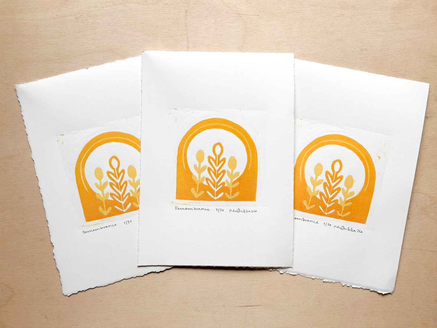 Remembrance Woodcut Print