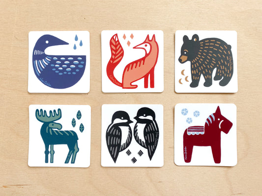 Woodland Animals Sticker Set