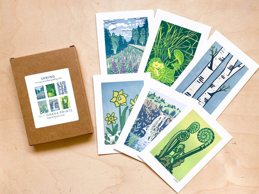 Boxed Set of Spring Greeting Cards (6 cards)