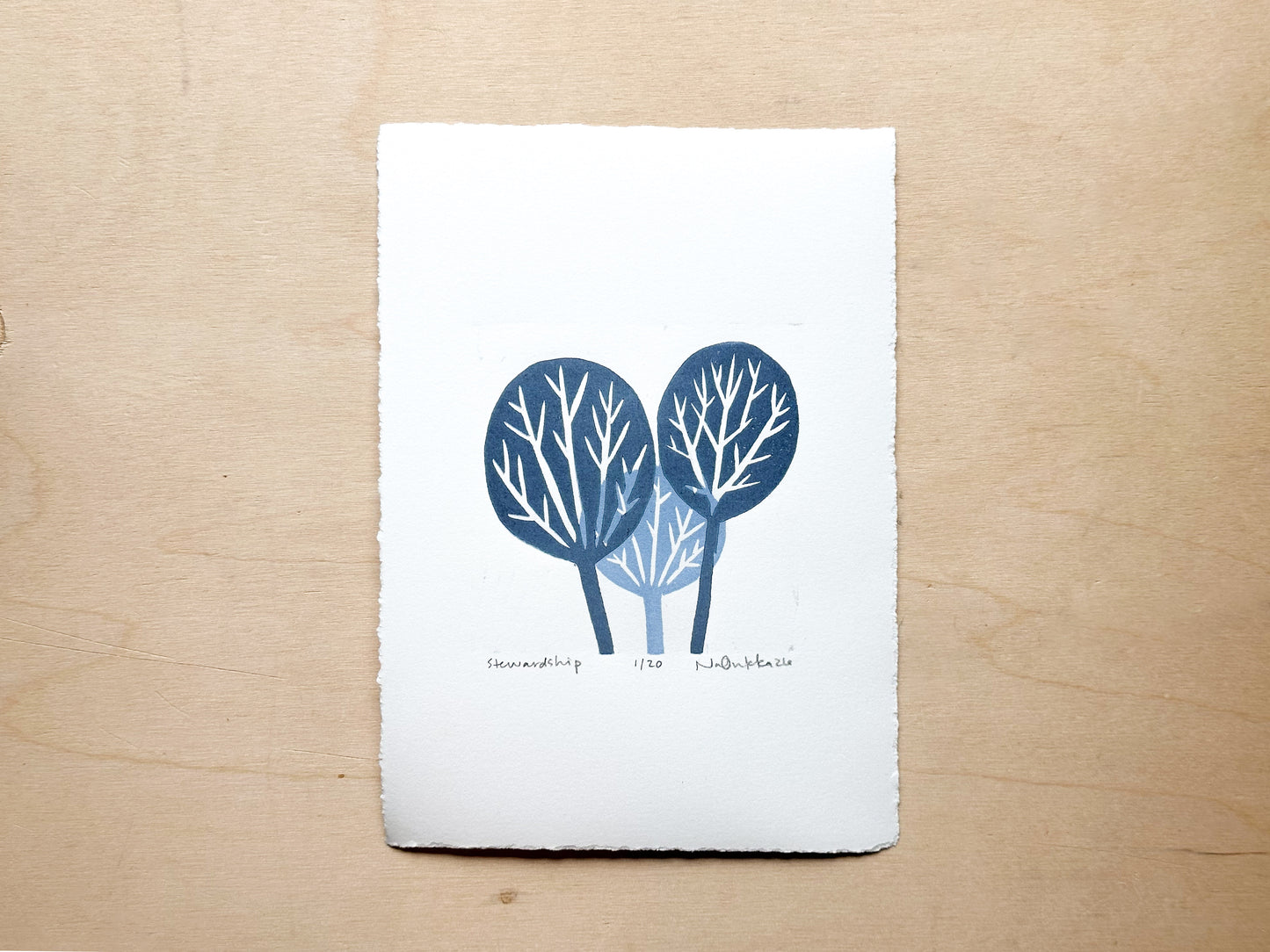 Stewardship Woodcut Print