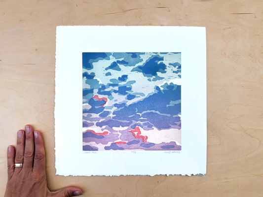 Sweet Talk Woodcut Print