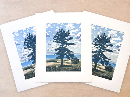 The Wise One Woodcut Print