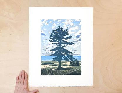 The Wise One Woodcut Print