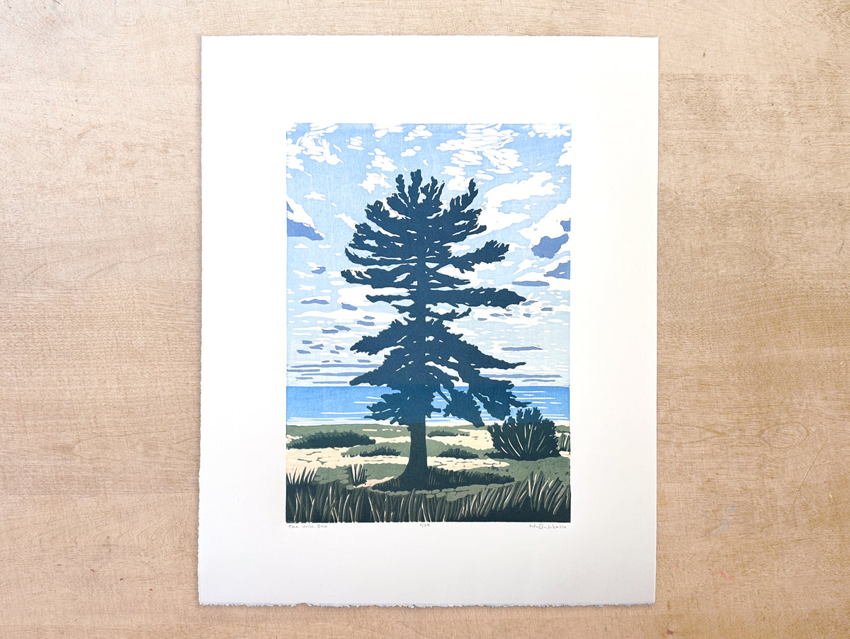 The Wise One Woodcut Print