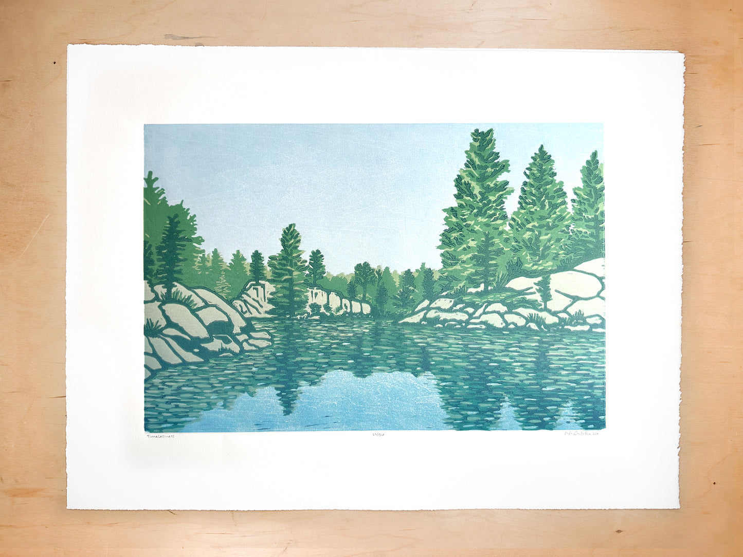 Timelessness Woodcut Print