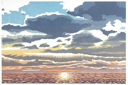 Transcendence Woodcut Print