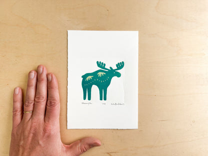 Strength Woodcut Print