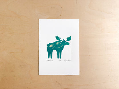 Strength Woodcut Print