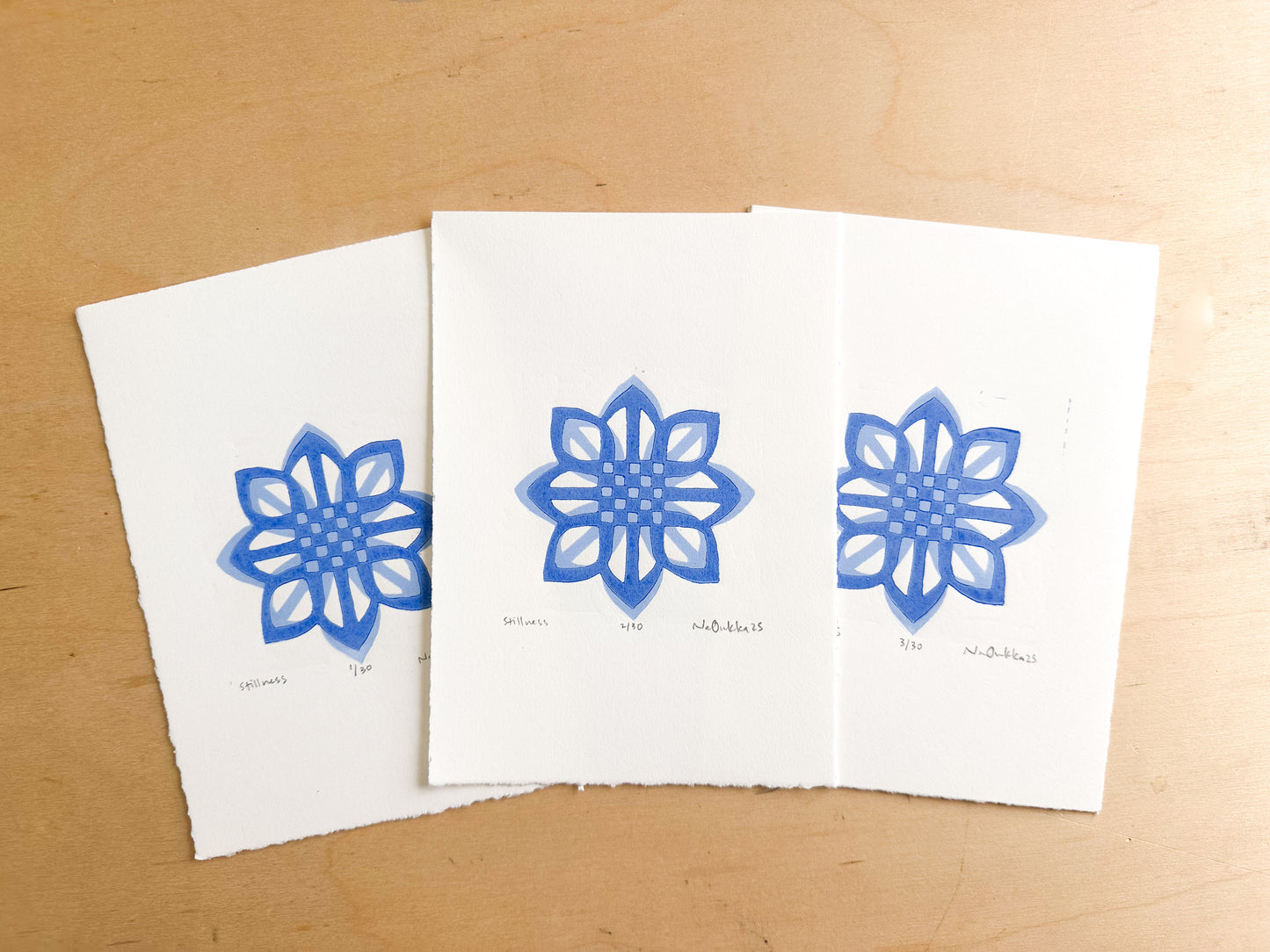 Stillness Woodcut Print