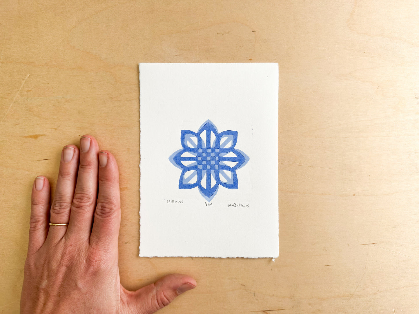 Stillness Woodcut Print