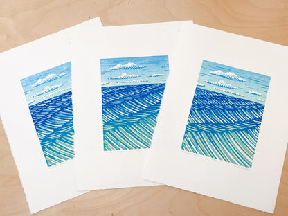 Afternoon Breeze Woodcut Print
