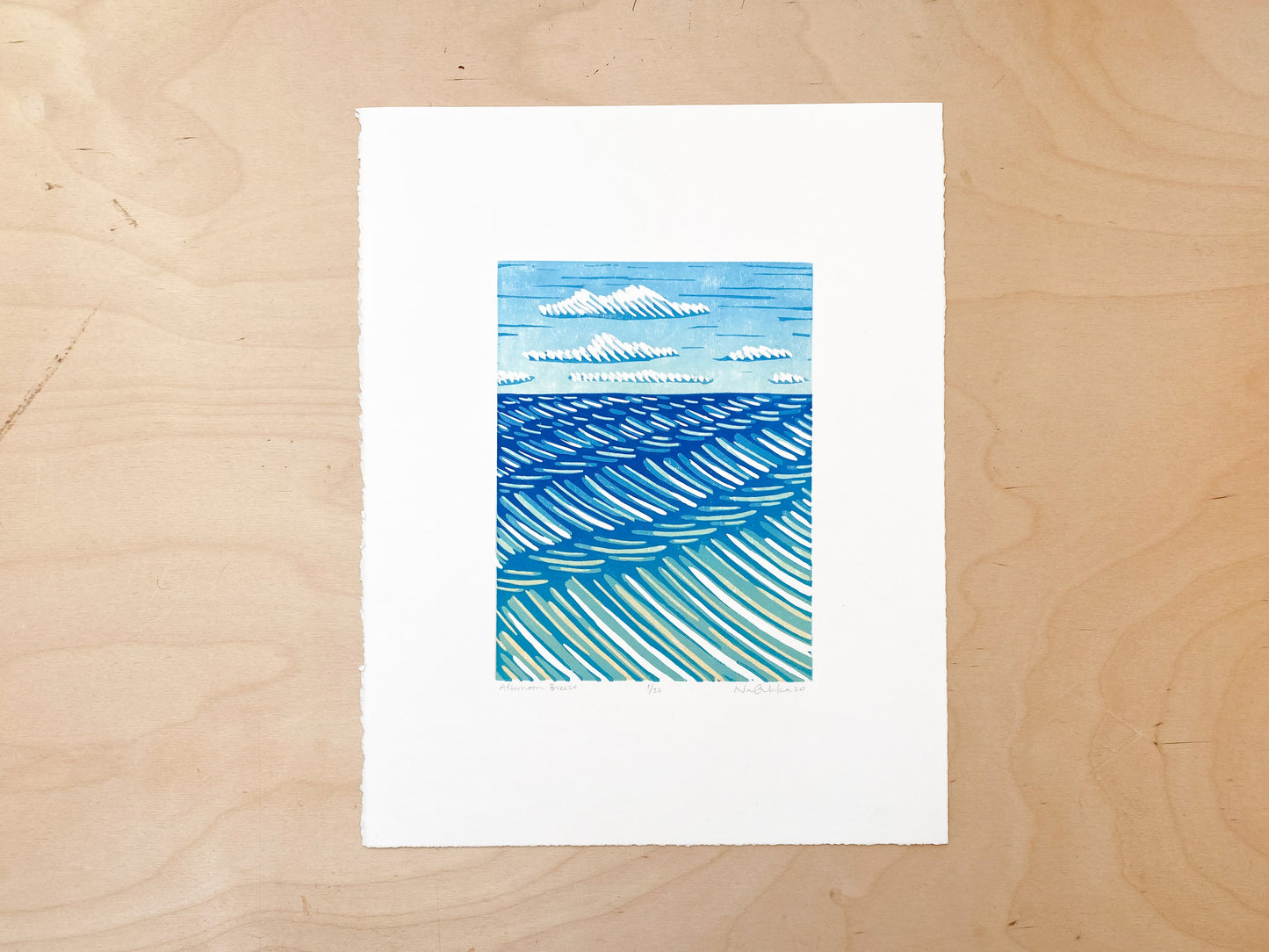 Afternoon Breeze Woodcut Print
