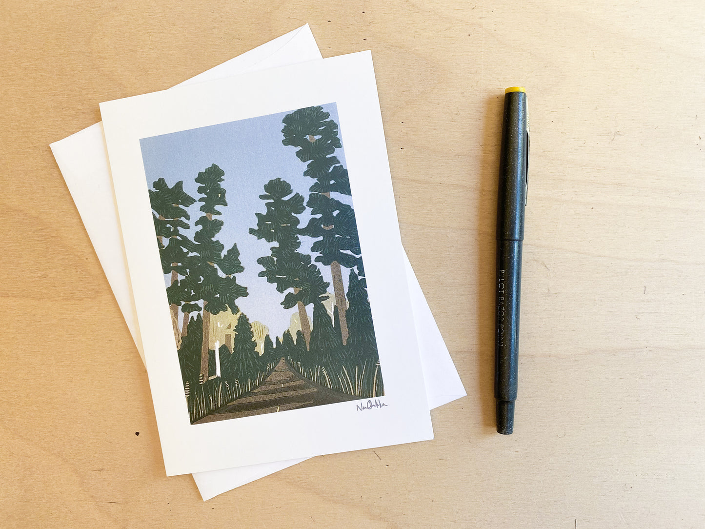 Autumn Pines Greeting Card