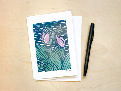 Lady Slippers Greeting Card