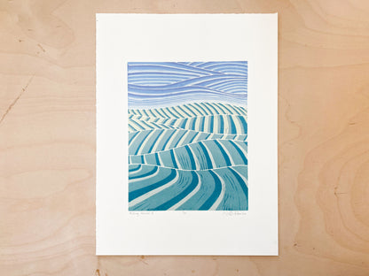 Rolling Horizon Series Woodcut Print