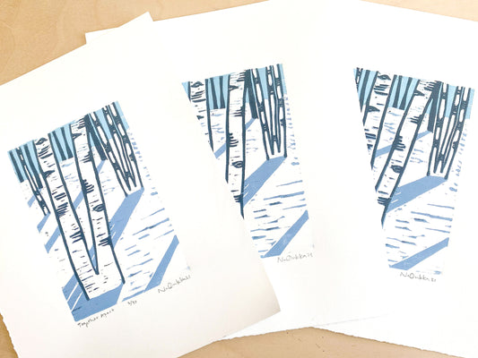 Together Apart Woodcut Print