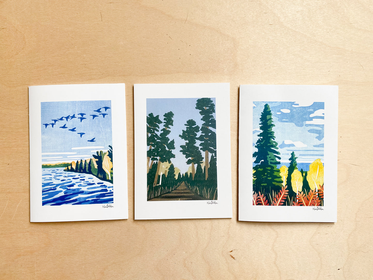 Autumn Pines Greeting Card